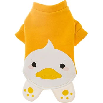 

Sweet Pet Cat cartoon Duck Vest Shirt autumn/winter Cat Clothes Costume for Cats Shirts Kedi Clothing Pets Cat Outfit t-shirt