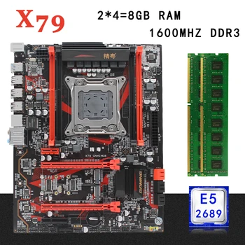 

X79 motherboard set kit lga 2011 with Intel Xeon E5 2689 processor 8G(2*4G) DDR3 ECC memory X79 GAMING8 ATX NVME M.2 128GB SSD