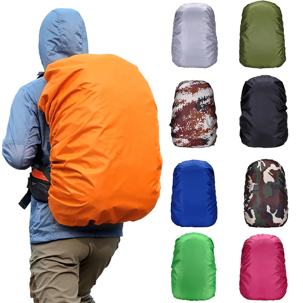 Cover Bags Camping Hiking Outdoor Rucksack 20L High capacity Nylon Waterproof Backpack Rain Dust Travel Solid Color #V |