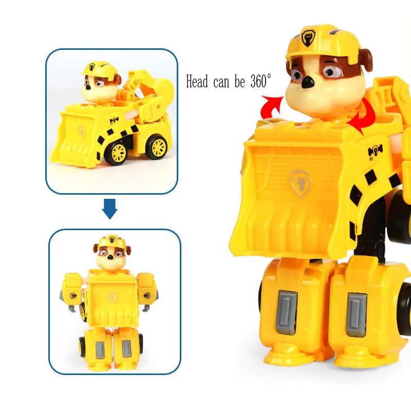 Paw patrol 4 цвета деформационная игрушка аварийная спасательная машина Paw patrol спасательная деформационная машина Подвижная кукла детский подарок на день рождения