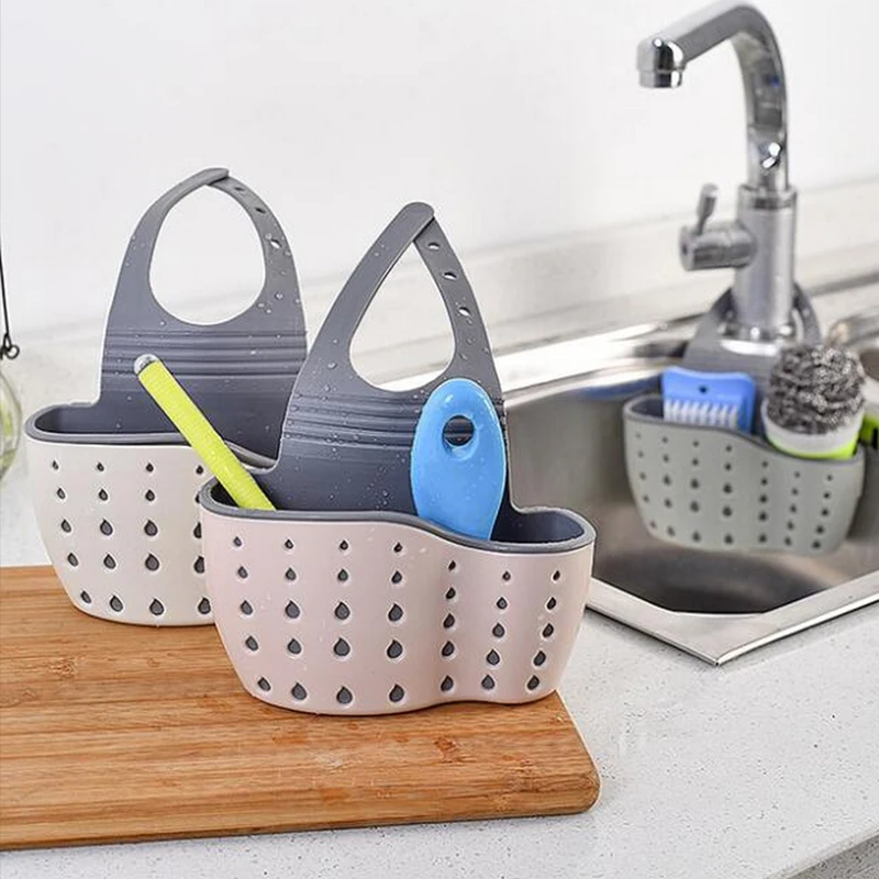 

Sink storage basket Soap Sponge Drain Rack Bathroom Holder Kitchen Storage Baskets Kitchen Organizer Kitchen Tools