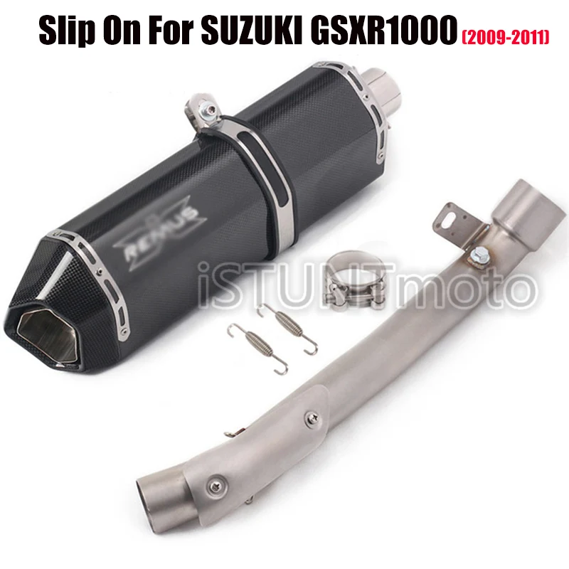 Slip On For SUZUKI GSXR1000 2007-2011year Motorcycle Escape Modified Scooter Middle Link Pipe Full System with GP Racing Exhaust - Цвет: 09-11 I