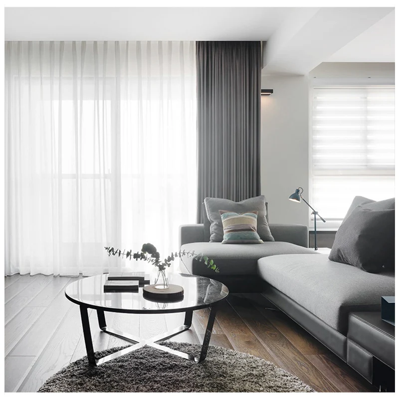 Серые плотные шторы для гостиной роскошные хлопковые бархатные экранные занавески Instagram стиль оконные шторы занавеси панель