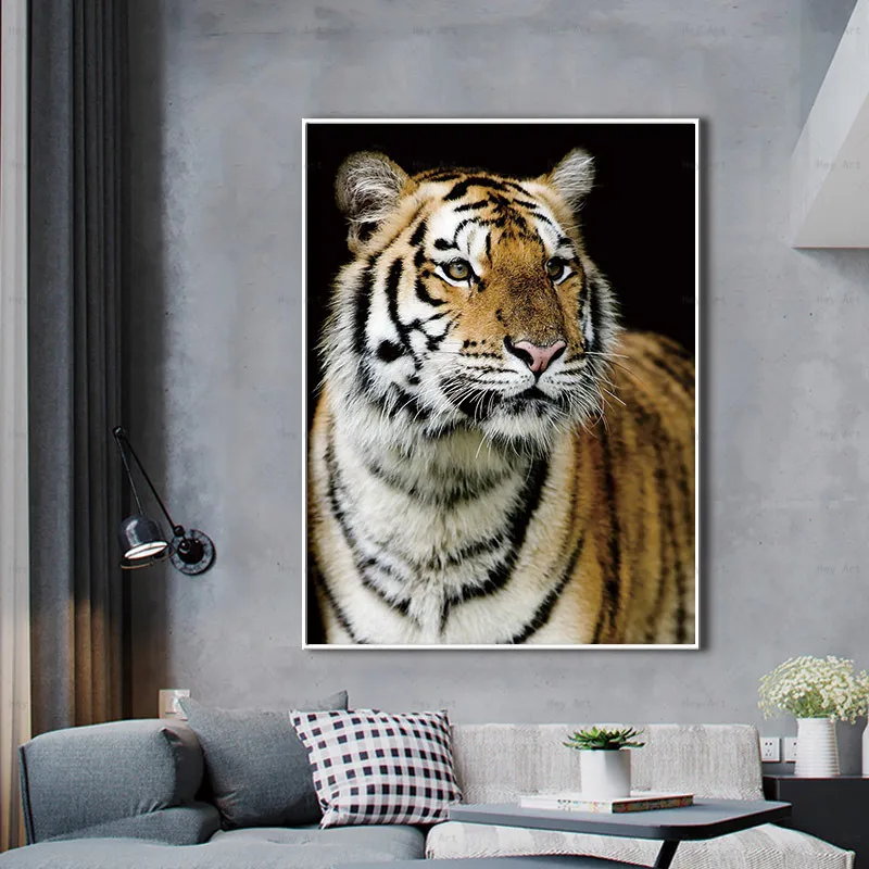 HD Canvas Print Wall Art Wild Animal Painting Tiger Picture for Living Room Watercolor Style Prints HD Canvas Print Wall Art Wild Animal Painting Tiger Picture for Living Room Watercolor Style Prints