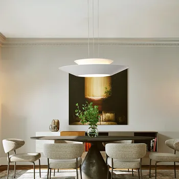 

Post-modern Minimalist Pendant Lights Hanging Led Fixture Living Room Creative Led Hanglamp Bedroom LED Art Bar Round Restaurant