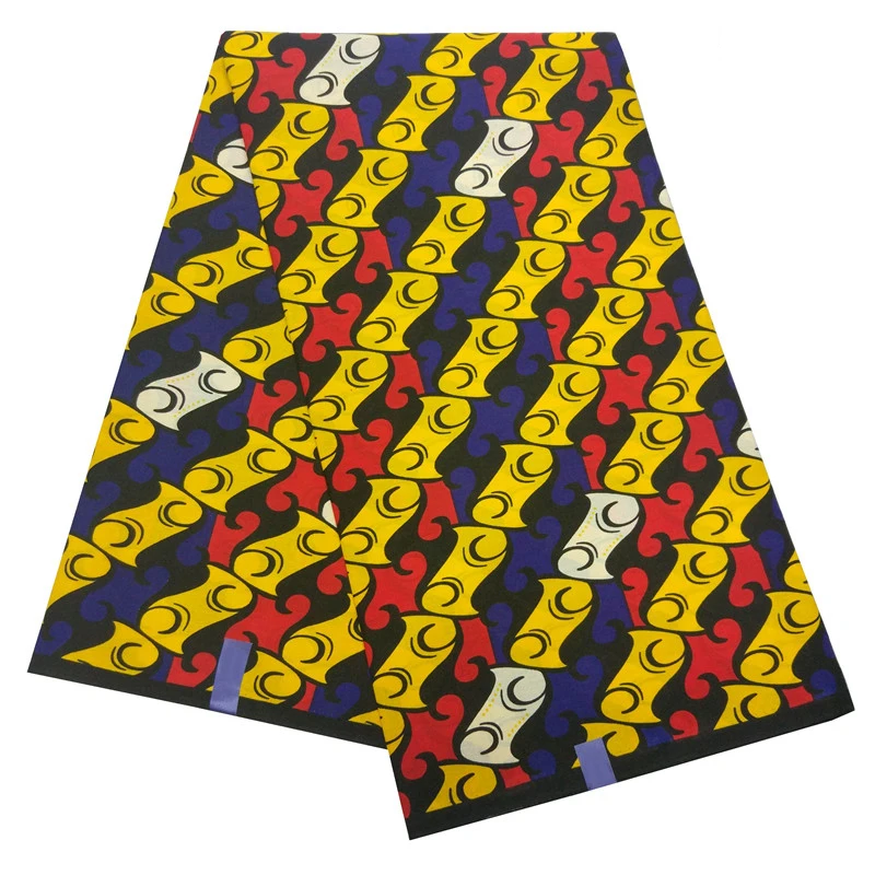Анкара Африканский роскошный принт DIY воск ткань высокого качества хлопок швейный материал для вечерние платья 6 ярдов - Цвет: as picture