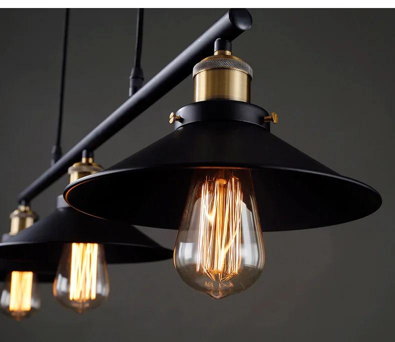 LukLoy Лофт Hanglamp Ретро кованого железа винтажные люстры Промышленный регулируемый шкив Лофт подвесные лампы подвесной светильник