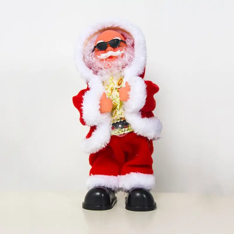 Christmas Decorations Singing Santa Claus Automatic Uncap Electric Music Children Toy