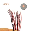 10pcs Wired SMD 0603 3V/12V Led Lamp Models Pre-soldered Micro Litz For Train Railway Landscape Lighting 5