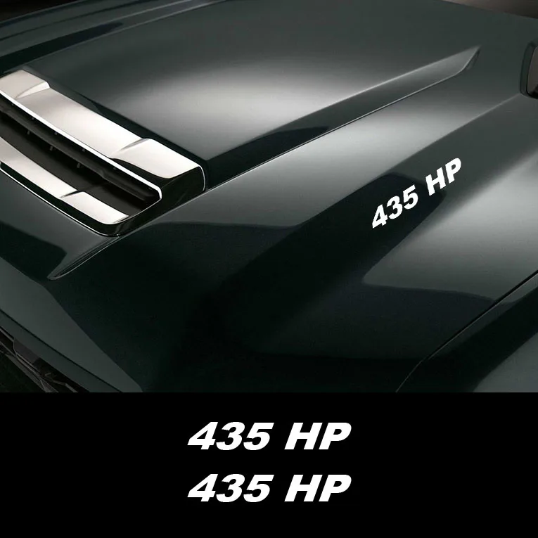 Наклейки на капот 2 шт. 435 HP эмблема наклейка для Ford Mustang F150 302 V8 автомобильные