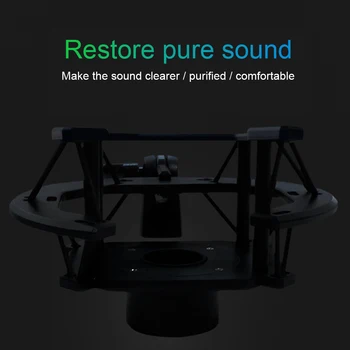 

With Filter Microphone Shock Mount Condenser Professional Fixed Anti Vibration Suspension Stand Clip Broadcast Studio Recording
