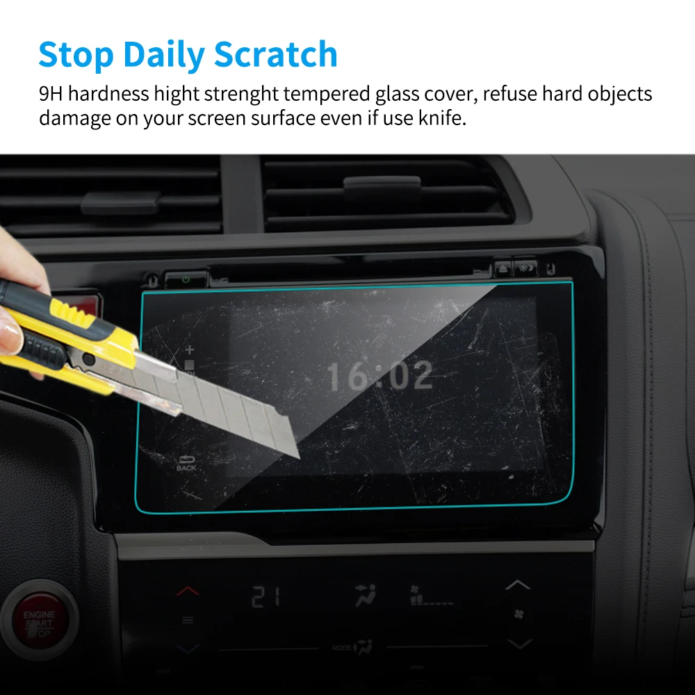 Автомобильный gps навигационный экран протектор для Honda Fit Jazz HD Прозрачная защитная пленка из закаленного стекла авто аксессуары для интерьера