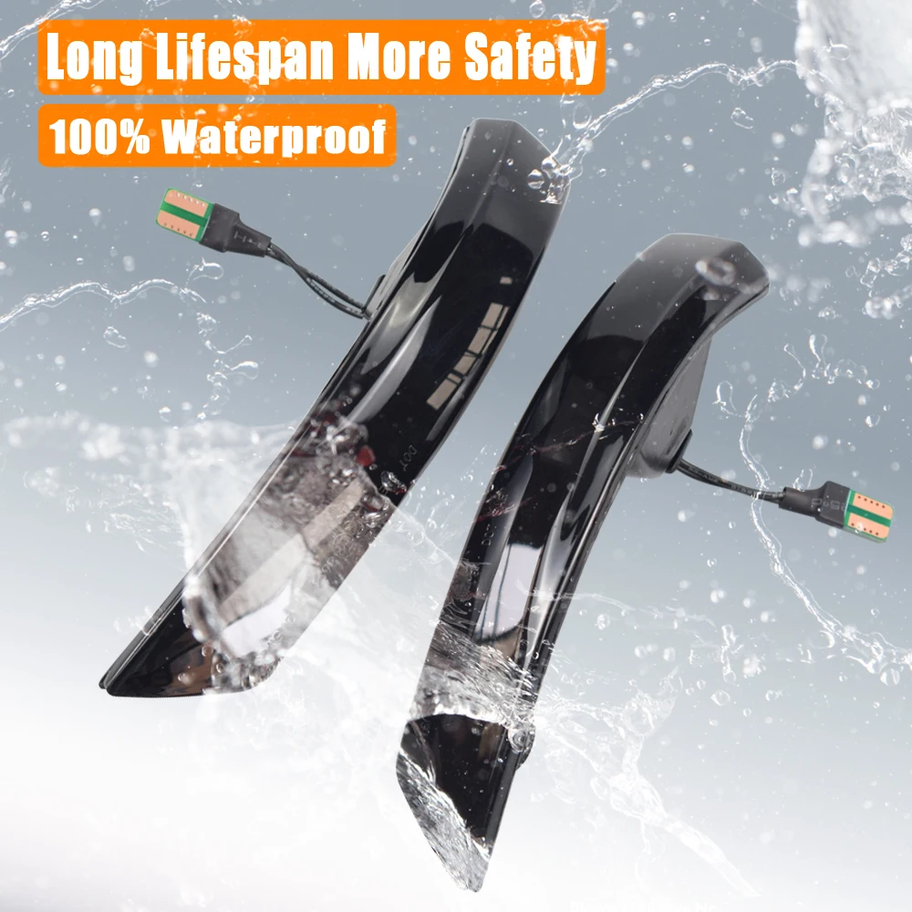 

For Ford Focus 2 MK2 Focus 3 MK3 3.5 Mondeo MK4 LED Dynamic Turn Signal Blinker Side Rear-View Mirror Indicator Light