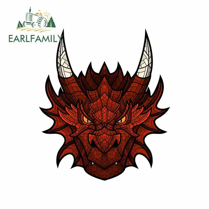 EARLFAMILY 13 см x 11 2 мозаичная мультяшная наклейка на автомобиль Дракон Шлем Мотоцикл