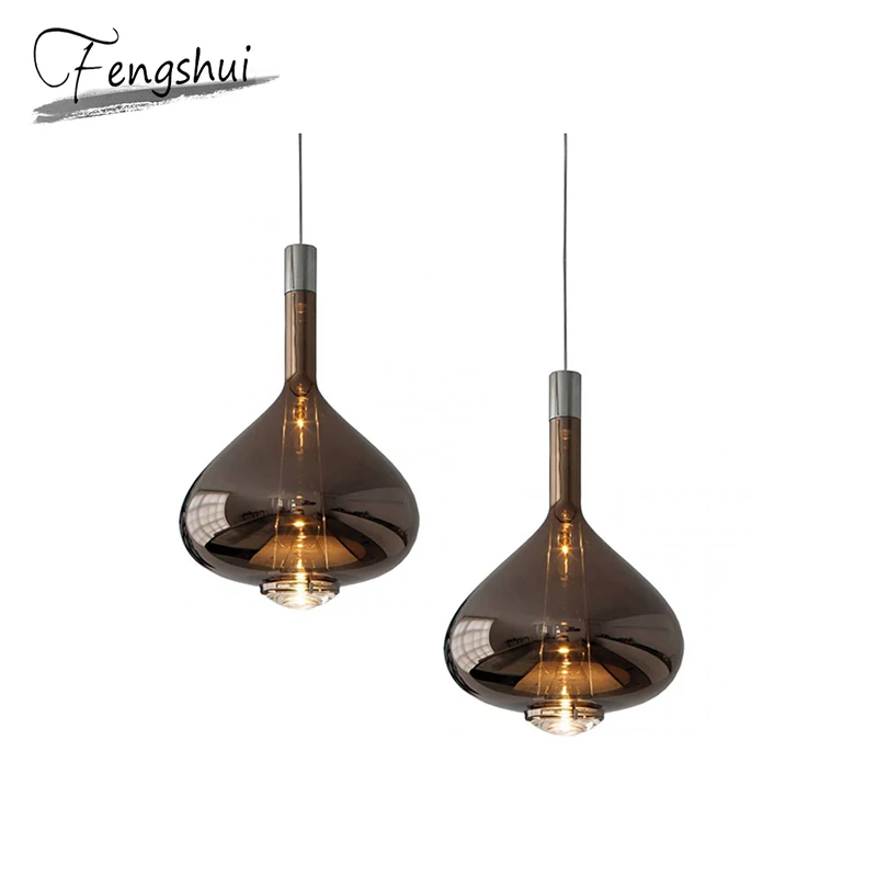 

Nordic Iron Glass LED Pendant Lights Lighting Luxury Pendant Lamp Dining Living Room Bedroom Bedside Bar Art Deco Hanging Lamp