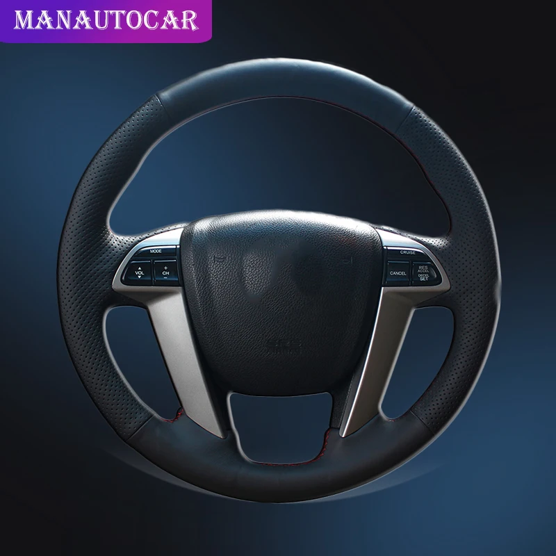 

Hand Sewing Car Steering Wheel Cover for Honda Accord 8 2008-2013 Odyssey 2011-2014 Pilot Auto Braid On The Steering Wheel Cover