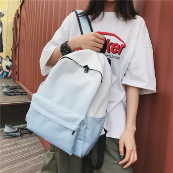 

Korean version of the new double shoulder backpack leisure 100 schoolbag pattern backpack students simple breathable travel bag