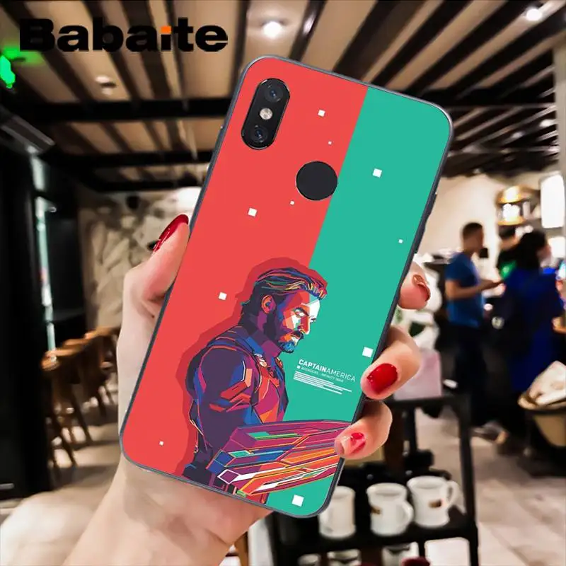 A3 Babaite Marvel Мстители Железный человек Капитан Америка чехол для телефона xiaomi6 MIX2 note3 redmiK20 7 xiaomi8SE redminote4 note 5 - Цвет: A3