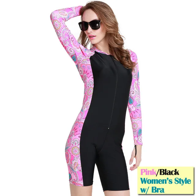 pink Sbart Lycra цельный Мужской Женский гидрокостюм костюм для дайвинга для плавания Rashguard Цветочные водолазные костюмы с длинным рукавом для серфинга подводное плавание - Цвет: pink