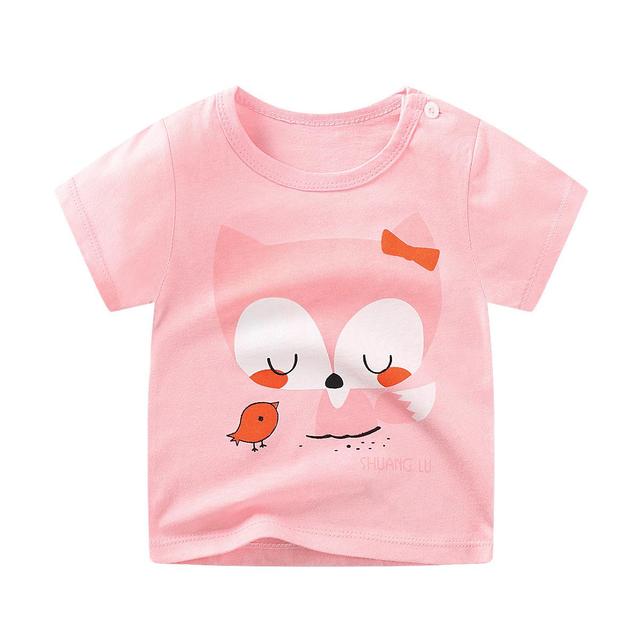 Girl T Shirt Summer Baby Boys Cotton Tops Toddler Tees Clothes Children Clothing Cartoon T-shirts Short Sleeve Casual Wear