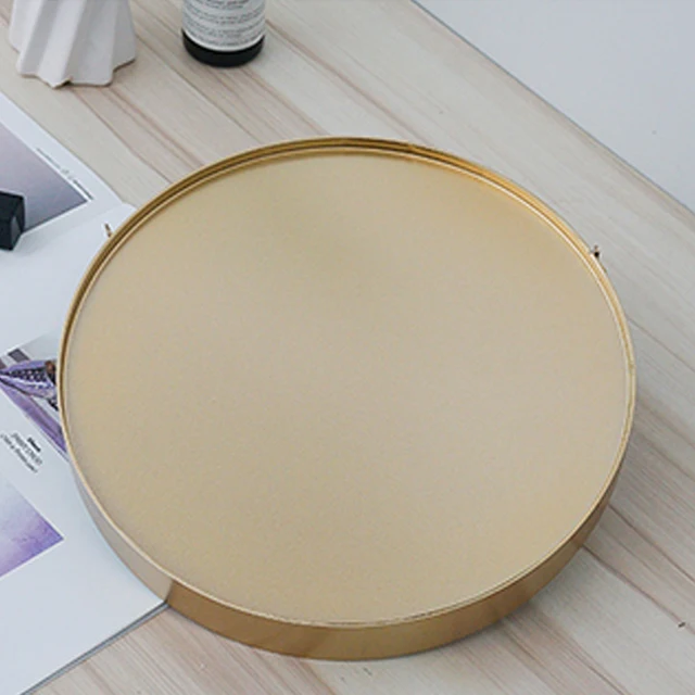 Kerek Lógó Tükör Fém Falra Tartó Művészet Wc Fürdőszoba Dekoráció Északi Stílusú - Image 5