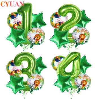 

Animal Number Balloon Birthday Party Decorations Kids Safari Jungle Party Helium Baloons Baby Shower Boy Girl 1st Birthday Decor