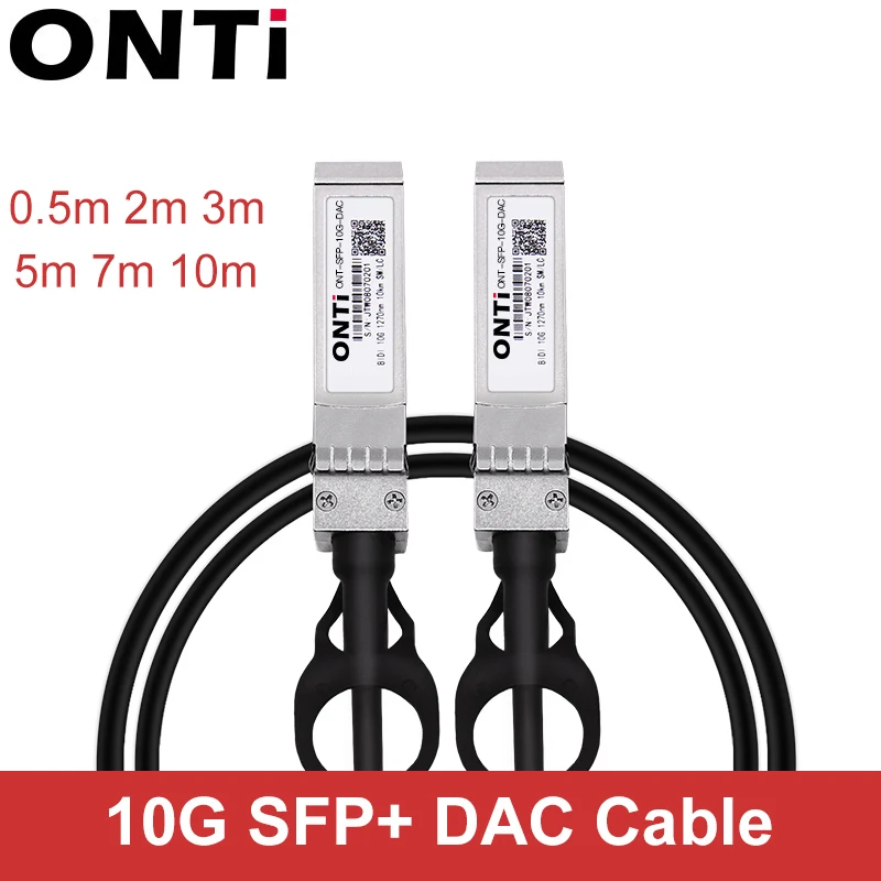 Кабель ONTi 10Gb SFP + DAC 10GBASE-CU 1M 2M 3M 5M 7M 10M пассивный медный кабель Twinax 30AWG для Cisco Mikrotik |