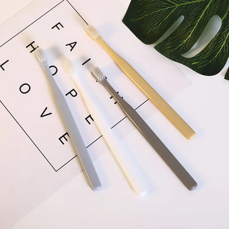 MUJI знаменитостей стильная зубная щетка 4 установленная пшеничная соломенная зубная щетка в японском стиле маленькая голова для взрослых Мягкая Щетинная зубная щетка