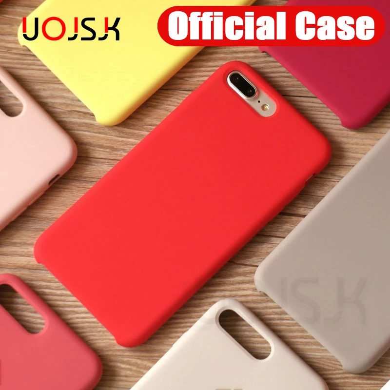 Ofertas Especiales Funda de silicona Original oficial para iPhone, 11 Pro Max, 7, 8, 6, 6s Plus, X, Xs, Max, XR, con logotipo bVnb0kB9x