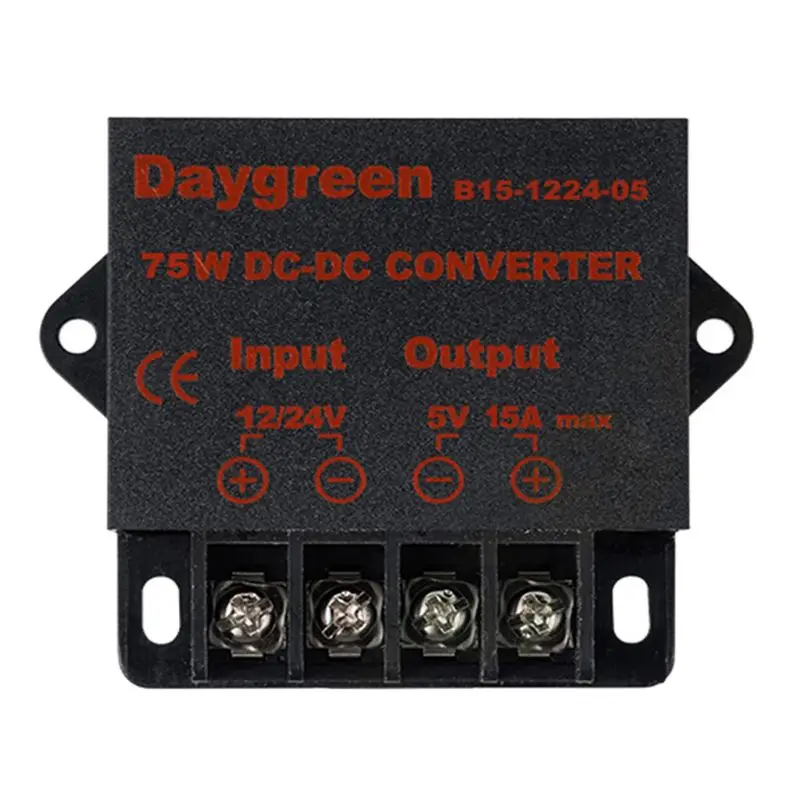 12/24V DC/DC 5V Автомобильное понижающий преобразователь Светодиодный Питание трансформаторный переходник 37ME