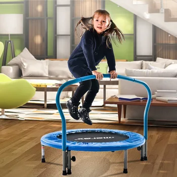 

24" foldable exercise fitness trampoline rebounder for kids home indoor gym cardio jump workout stability training tool