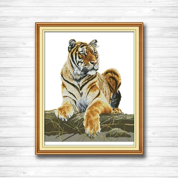 

Tiger animal king paintings home decor counted print on canvas DMC 14CT 11CT DMS Cross Stitch Needlework kits Embroidering Sets