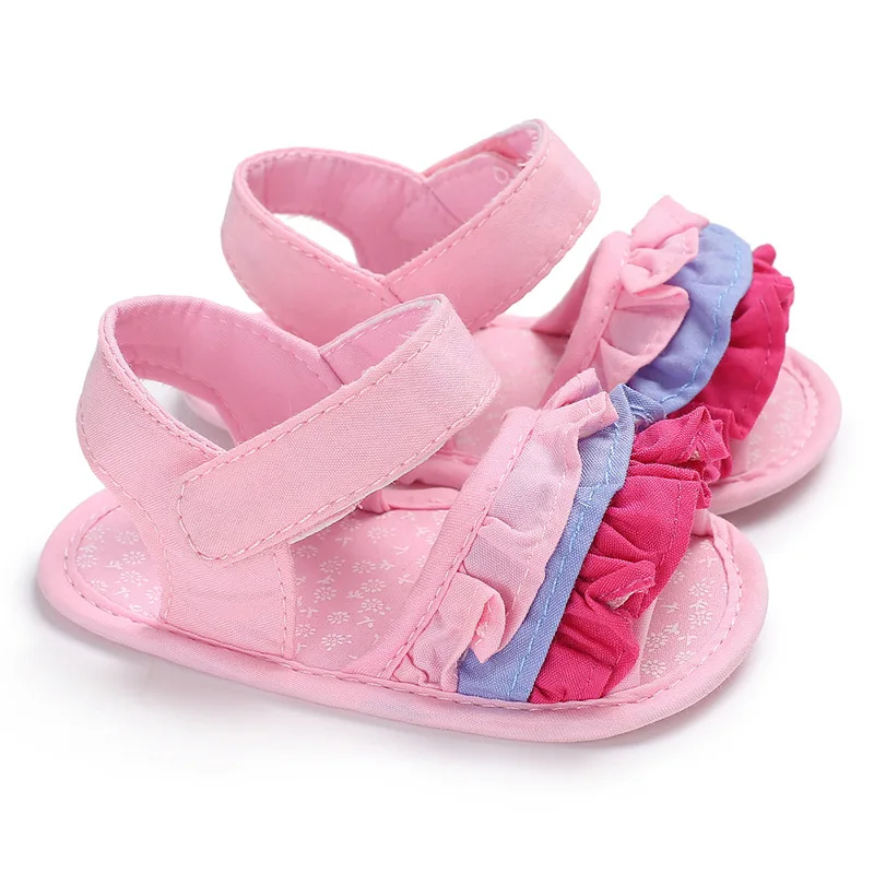 Babyshoes От 0 до 1 года летнее платье для девочек, детская обувь для малышей мягкая подошва детская летняя обувь