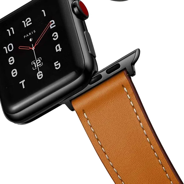 Leather strap For Apple watch band 44mm 45mm 41mm 40mm 42mm 38mm Accessorie wristband correa bracelet iWatch series 3 4 5 6 SE 7 3