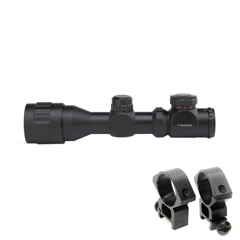 

Free shipping Tactical 2-6*32 AOEG Air Rifle Optics Sniper Scope Compact Riflescopes hunting scopes