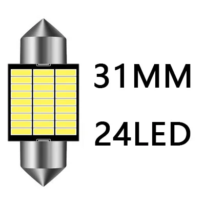 12 шт. гирлянда 31 мм 36 мм 39 мм 41 мм BA9S T10 C5W C10W для автомобильных ламп для внутреннего чтения лампа номерного знака ошибка - Испускаемый цвет: 31MM 24LED