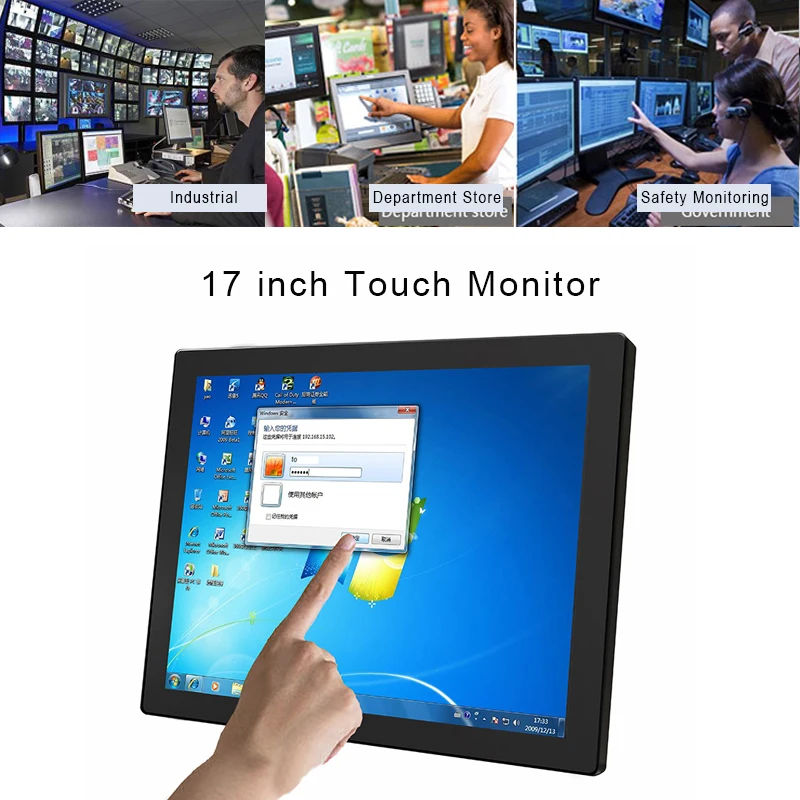 17 Inch Industrial Open Frame Touch Screen Monitor with HDMI VGA BNC USB AV Input Description Image.This Product Can Be Found With The Tag Names Led lcd, Monitors Accessories