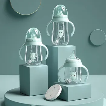 

Multifunctional Drinking Milk Bottle Soft Silicone Feeding Container Baby Water Bottle kids Dual-use Bottle BPA Free
