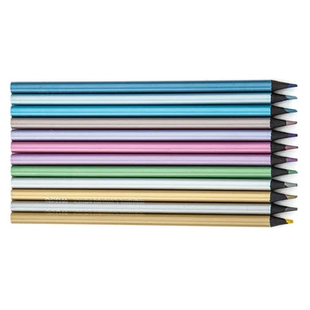 

12 Colors Stationery School DIY Gift Metallic Lead Professional Art Sketch Craft Pencil Drawing Student Eco Friendly Sparkling