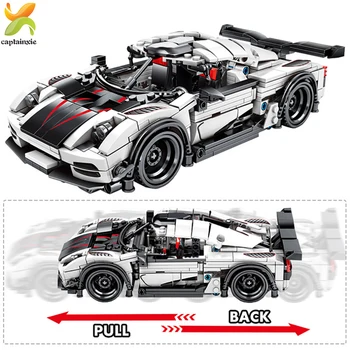 

728pcs City Creator Pull Back Vehicles Building Blocks Technic Racing Car Model Bricks Education Toys For Children Gifts