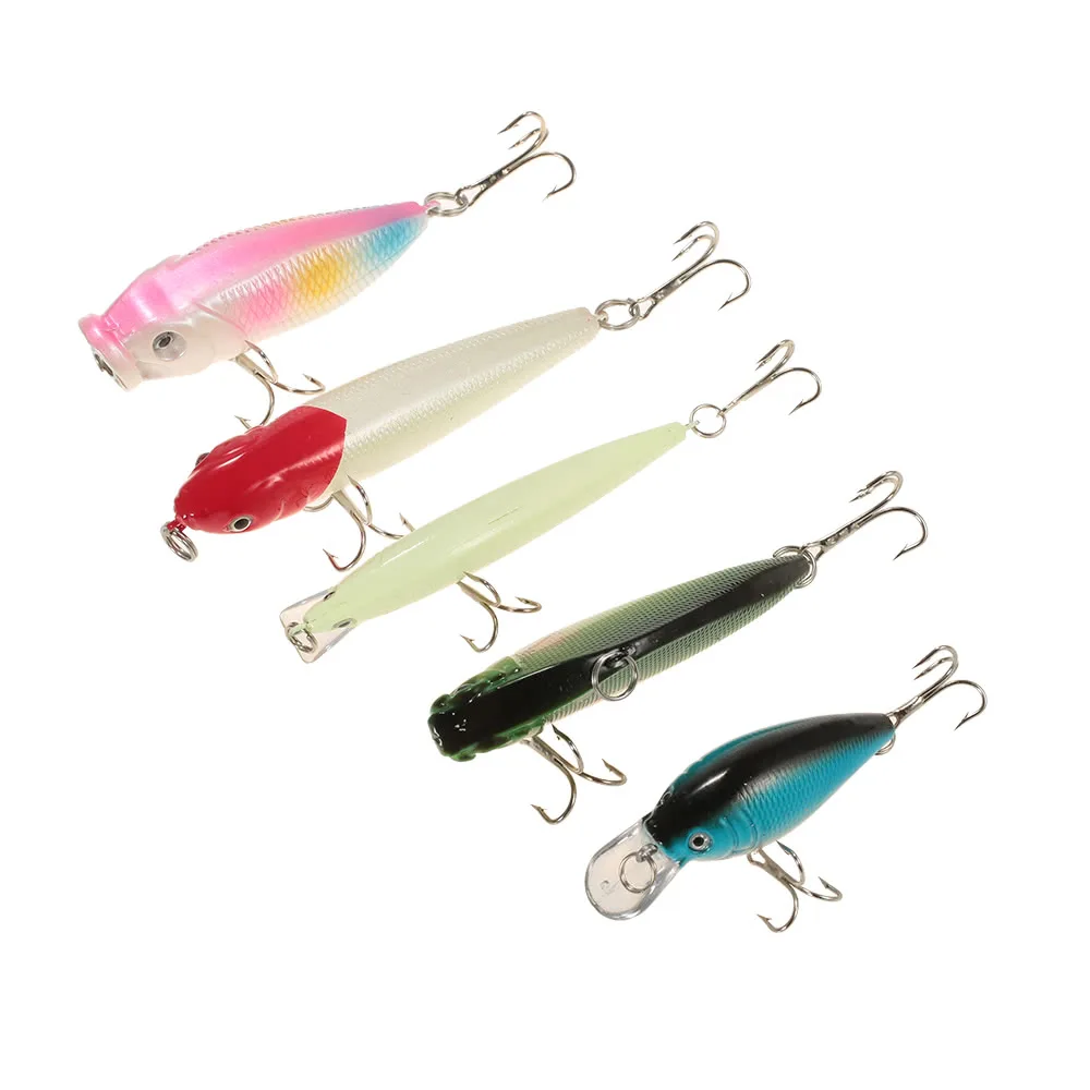 100pcs Assorted Fishing Gear Hard Lure Baits Metal Sequins Soft Tail Worm Lures Fishing Pliers Offset Hook Swivel Tackle Kit Set