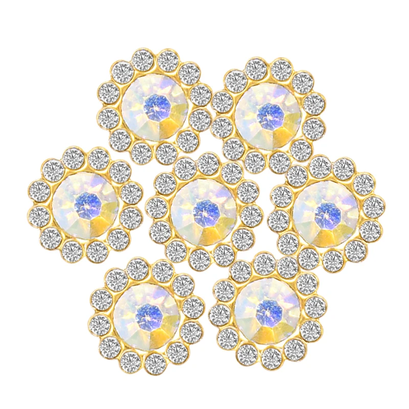 100 Claw Cup Glass Rhinestones Strass Shiny Crystals Stones Trim Gold Base Sew on Rhinestones For Clothes DIY Sewing Accessories
