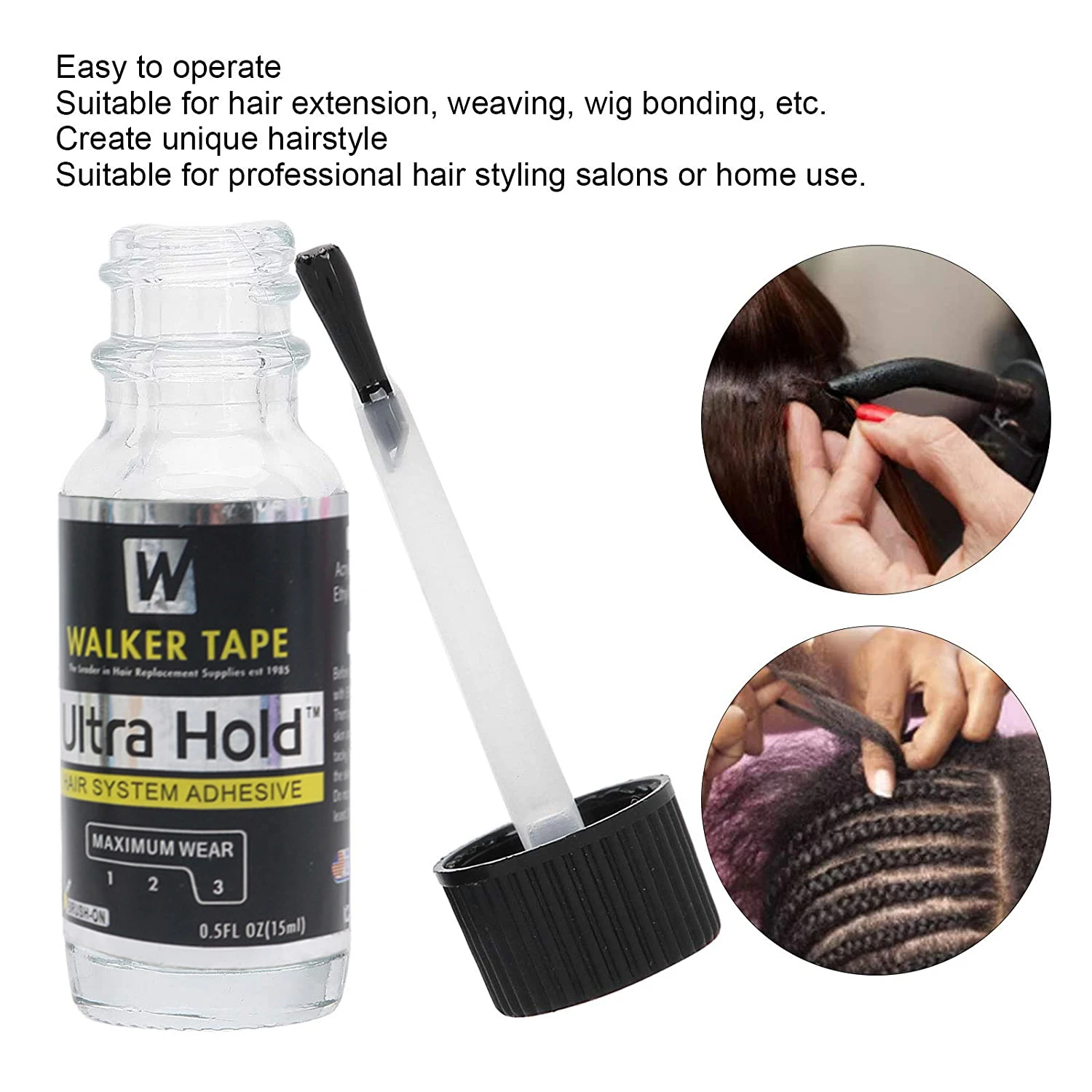 Walker Tape Ultra Hold Glue Waterproof Lace Front Wig Glue Invisible Bonding Glue Strong Hold Hair System Adhesive for Toupee