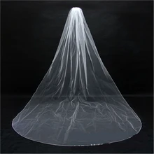 3 м свадебная вуаль длинная Мягкая Белая Соборная Фата цвета слоновой кости 1 т Свадебные вуали с гребнем Свадебные аксессуары длинная вуаль Фата невесты