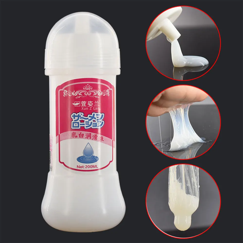 Imitation Semen Lubricant 200ML Vaginal Creamy Lubrication for Anal Sex Water Base Lubricant Sex Oil sex lubricant