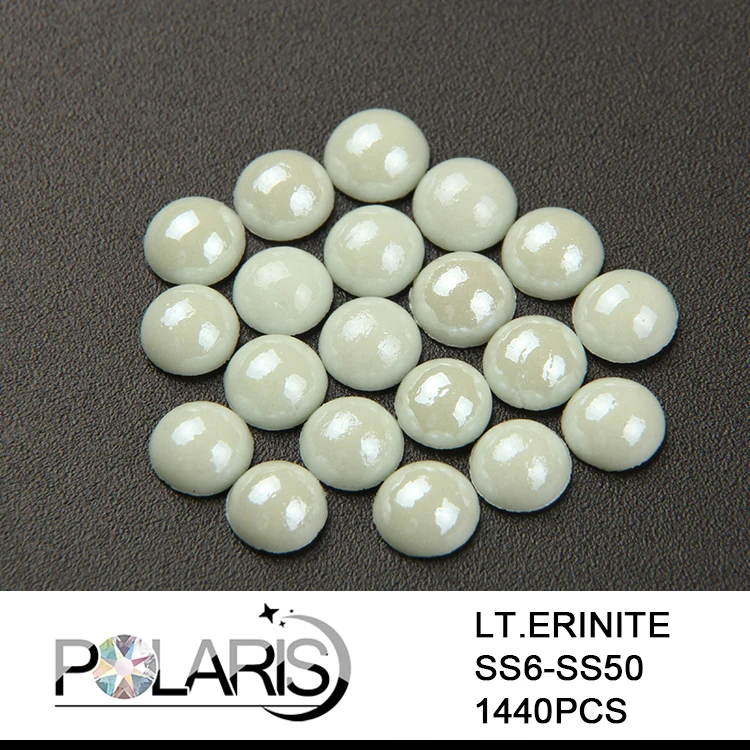 Polaris AAAAA Lt.Erinite Стразы с горячей фиксацией керамический жемчуг ss10/ss12/ss16/ss20 для
