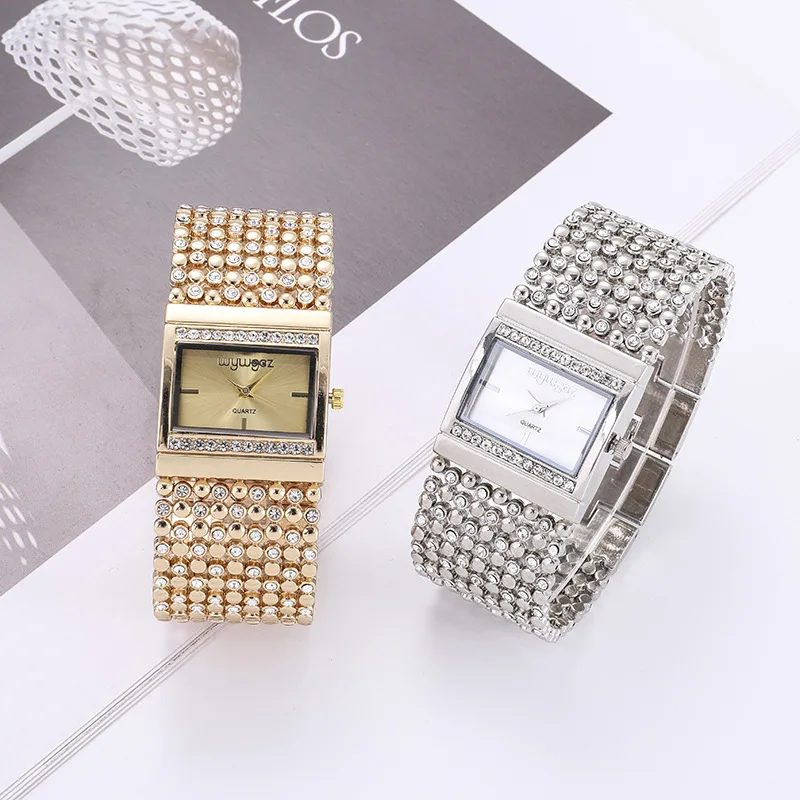 Женские часы Reloj Mujer гладкий кристалл квадратный циферблат нержавеющая сталь
