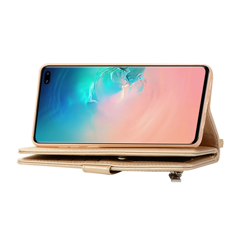 Из искусственной кожи кошелек с блестками Книга чехол для Samsung Galaxy S8 S9 плюс S10 5G S10e Note 9 8 A6 A8 A7 J4 J6 A30 A70 A50 чехол