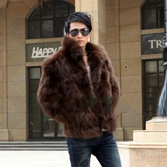 

Haining Fur Clothing Men Fall And Winter Clothes Korean-style Fox Fur Faux Fur Clothing Coat Faux Hair Leather Fur Coat