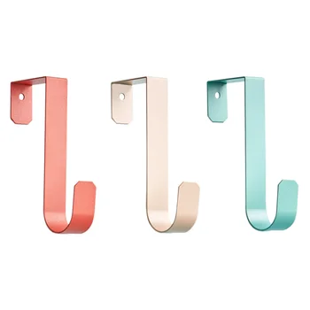 

3pcs Decorative For Hanging Clothes Hats Bathroom Over The Door Hooks Sturdy Multifunction Robes Towels Portable Metal Simple